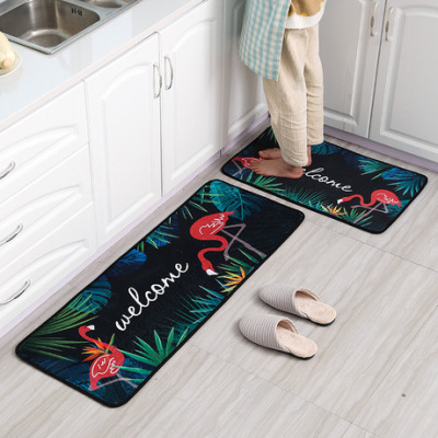 Kitchen floor mat strip Nordic wind anti-slip absorbent oil absorption living room household entry door mat mat carpet