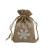 Christmas gift bag imitation linen drawstring bag head ornament small cloth bag linen storage bag 10*15cm