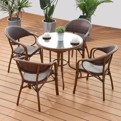 Outdoor table and chair aluminum table chairs garden table sets