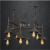 Retro industrial wind iron art gear pipe chandelier personality restaurant bar chandelier nostalgic cafe chandelier