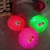 Luminescent ball bristly eye dense hair flash ball vent ball children's soft rubber toys wholesale