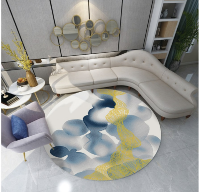 North Europe style circular contracted carpet sitting room tea table household washable carpet mat