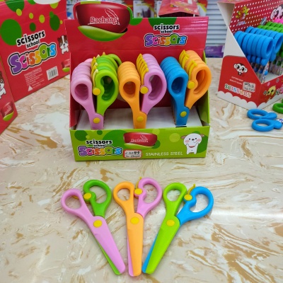 JiWA JiWA mini plastic plastic student scissors, display box packaging, export good quality