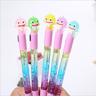 Internet Celebrity with Light into Oil Quicksand Gel Pen Creative Cute Student Supplies Luminous Fairy Magic Wand Water-Based Paint Pen