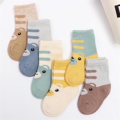 Spring and Autumn Cute Cartoon Children's Socks Combed Cotton Breathable Baby Socks Men and Women Socks Factory Wholesale