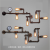 Industrial style antique iron art american-style bar cafe living room dining room Internet cafe home plumbing lights