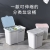 W16-2335 Wet and Dry Classification Trash Can with Lid Portable Rectangular Garbage Box Kitchen Finishing Storage Box