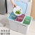 W16-2335 Wet and Dry Classification Trash Can with Lid Portable Rectangular Garbage Box Kitchen Finishing Storage Box