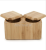 Bamboo flavoring box bamboo wooden square storage box bamboo flavoring pot bamboo tea canister with cover