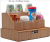 Bamboo double-deck coffee seasoning storage box tea bamboo box sugar package storage rack