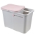 W16-2335 Wet and Dry Classification Trash Can with Lid Portable Rectangular Garbage Box Kitchen Finishing Storage Box