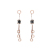 Manhuini 2020 Titanium Steel Rose Gold Tassel Earrings Women's European and American Sexy Long Black Ceramics Trending Earrings