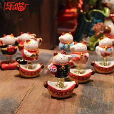 Fortune 3 \\\"spring mini Fortune cat car safety accessories car decoration ceramic cats