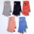 Winter Knitting Wool Gloves Korean Style Cute Fleece-Lined Thickened Thermal Knitting Five Finger Gloves Men and Women Winter Gloves
