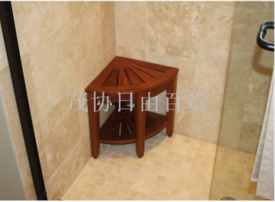Bamboo bathroom stool bamboo two - layer shelf bamboo double - corner stool