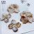 DIY acrylic small cabbage leaf color plating color two styles of accessories checking earrings retro style