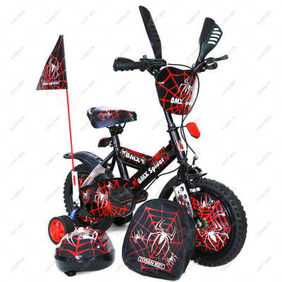 14-inch spiderman kids bike leho bike with basket