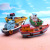 Manufacturers direct Mediterranean creative boat fishing boat cartoon color boat resin crafts