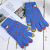Winter Knitting Wool Gloves Korean Style Cute Fleece-Lined Thickened Thermal Knitting Five Finger Gloves Men and Women Winter Gloves
