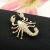 2018 Europe and the United States fashion accessories personality fashion micro zircon scorpion brooch brooch scarf clothing accessories woman