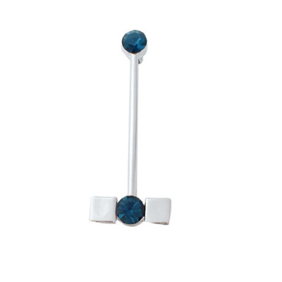 New Korean Style Fashionable Small Satellite Brooch Simple Elegant Blue Diamond Brooch