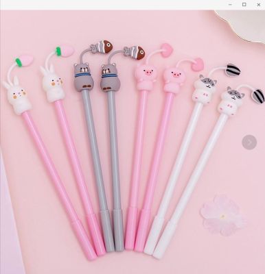 Cartoon Paradise Korean Cute Pet Creative about 13G Simple Cute Student Exam Ball Pen Plastic Signature Pen