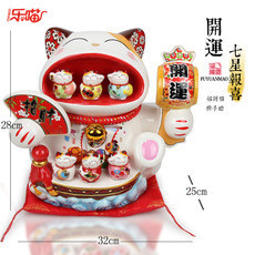 Fortune treasure ship to transport big mouth lucky cat money jar fired cat crafts opening gift LM35129