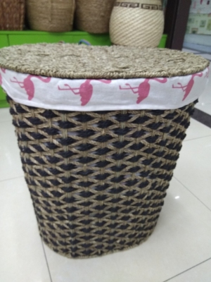 Hand-Woven Grass Rope Storage Lou Cover Three