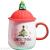 Christmas mug mug with lid scoop ceramic water mug milk mug lovers office breakfast drink coffee mug