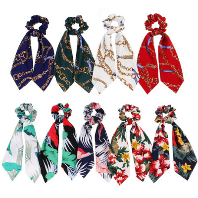 Europe and the United States the new fashion of the big flower head accessories hair accessories scarves square dovetail ring dovetail cord wholesale can be customized