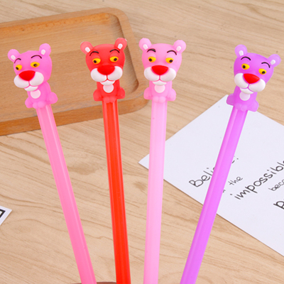 Creative Student Cartoon Pink Panther Gel Pen Cute Learning Stationery Ball Pen Office Signature Pen Factory Wholesale