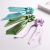 Qiyue eating Amazon with European and American fashion fabric hair rings, satin plain, long ribbon and large intestine head