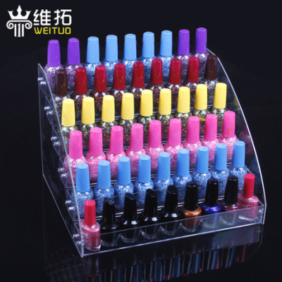 Vituo spot supply of household beauty cosmetics store desktop with box nail polish plastic shelf display rack