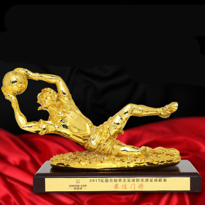 Golden glove cup plating golden shoe award factory logo of Football cup