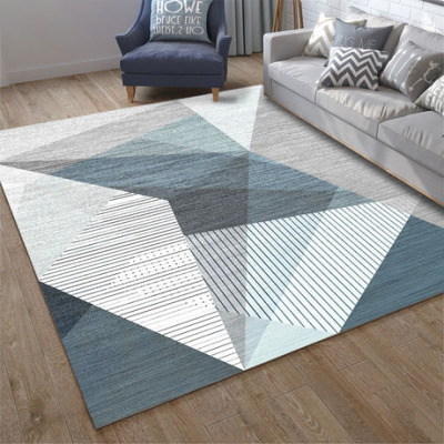 Exclusive for Cross-Border Living Room Coffee Table Nordic Geometric Simple Rug Wholesale Geometric Pattern 3D Printed Carpet Floor Mat