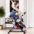 Indoor Cycling Exercise Bike Belt Drive Stationary Bicycle with LCD Monitor and Comfortable Seat Cushion for Home