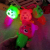 Glowing massage ball, bouncy ball flashing tiger with string and whistle pricking ball Glowing massage ball