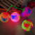 Luminous massage ball 7.5 cm bouncy ball flashing butterfly football with string and whistle piercing ball Luminous massage ball