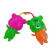 Glowing massage ball, bouncy ball flashing tiger with string and whistle pricking ball Glowing massage ball
