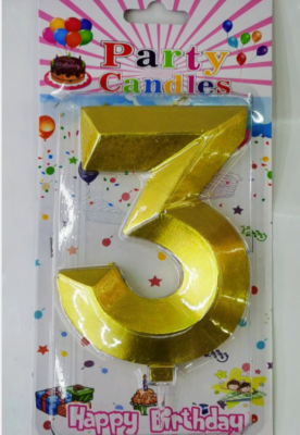 New Digital Birthday Candle Tuhao Jinte Big Digital Wedding Year-Old Cake Decoration Gold-Plated Digital