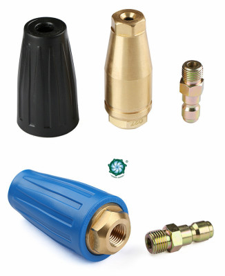 Rotary nozzle high - pressure water gun high - pressure cleaning machine accessories ceramic chip pure copper lotus nozzle