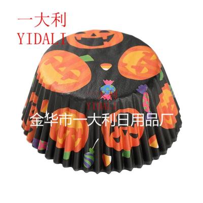 Halloween paper tray holiday series high temperature resistant oil-proof cake paper cup can be customized 
