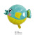 Cross - border new sea animals float air ball birthday party decorated a balloon seahorse who cartoon balloon
