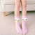 Children's wide-eyed socks rolled up in loose velvet eye socks of solid color, straight tube, heelless, parent-child soc