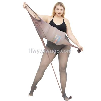 plum-size women's fat MM leggings douyin new women's spring and autumn flight attendant through grey plum-size pantyhose
