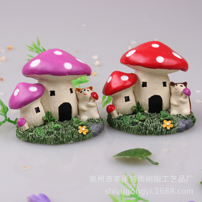 Mushroom room creative micro landscape DIY resin tree can be customized DIY crafts