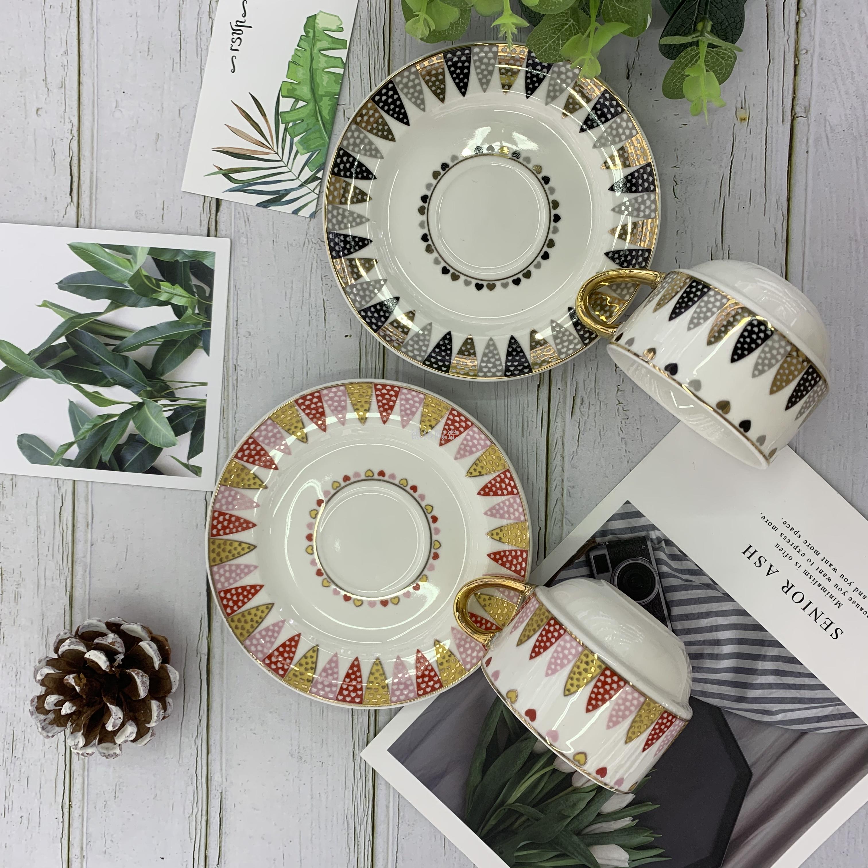 陶瓷咖啡杯碟欧式骨瓷咖啡杯碟咖啡杯高档陶瓷杯出口杯碟