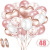 Hot sale 12 inches rose gold latex rose gold heart aluminum film balloon package birthday party birthday package layout