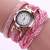 Hot style Geneva watches hand-woven twist vintage color watches foreign trade hot-selling diamond ladies watches