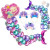 Mermaid package balloon chain children's birthday party party photo background